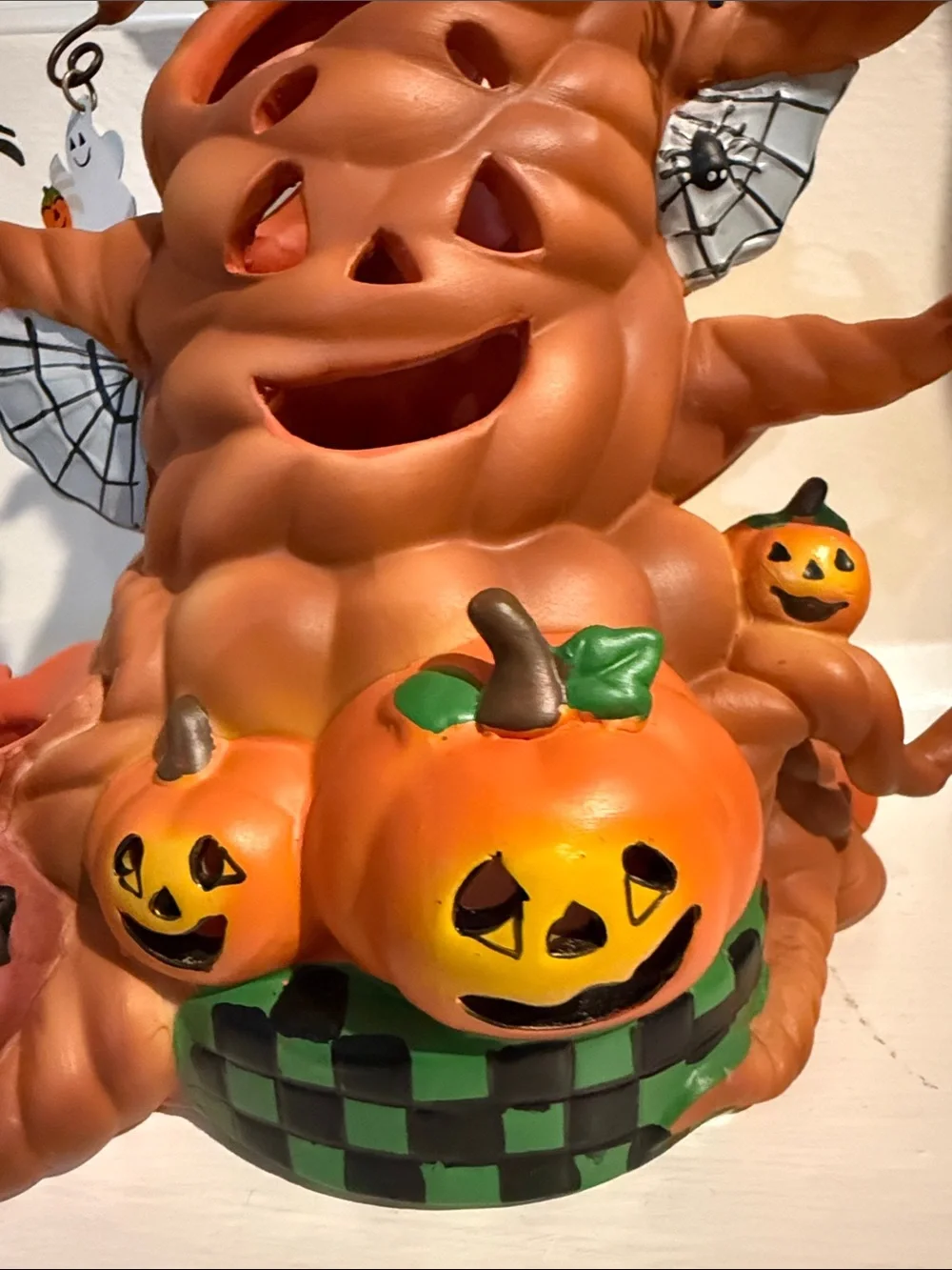 PartyLite Haunted Tealight Tree Candle Holder Halloween Spiders Ghost Bats
